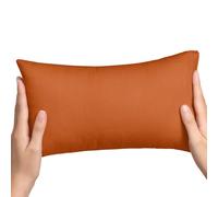 LeoreHu Mini coussin 11 x 7 cm lavable en machine - Petit coussin anti-stress uni pour tout-petits, enfants, chiens, voyage (orange)