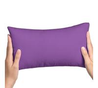 LeoreHu Mini coussin 11 x 7 cm lavable en machine - Petit coussin anti-stress uni pour tout-petits, enfants, chiens, voyage (violet)