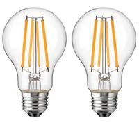 Leo's Light E27 Ampoules LED 8W Edison Vintage A60, Blanc Chaud 2700K, 800LM, Equivalent à Ampoule Incandescente 80W, Ampoule Rétro à Filament, Rétro Antique Lampe décorative (Blanc Chaud-2700K, 8W)