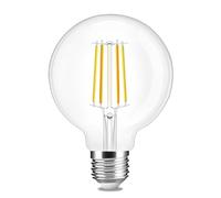 Leo's Light E27 Ampoules LED 8W Edison Vintage G80, Blanc Chaud 2700K, 750LM, Equivalent à Ampoule Incandescente 80W, Ampoule Rétro à Filament, Rétro Antique Lampe décorative (Clear, 8W)