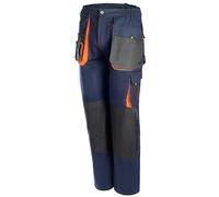 lepni.me Pantalon de Travail Homme Cargo avec Genouillère | Vêtements Stretch Sécurité et Multipoches pour Chantier Peintre Jardinier Randonnée (L Bleu Marine sans Impression)