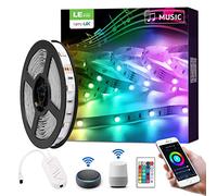 Lepro 5M 24W Ruban LED Intelligente de Musique, 16 Millions de Couleurs, 5050 RGB 300 LEDs, Bande Lumineuse Connecte WIFI, Smartphone APP Connecte en un Clic, Compatible avec Alexa et Google Home