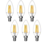 Lepro Ampoules LED E14 400LM, 4W ≈ 40W, 6000K, Angle 300°, 6 Pcs | Non Dimmable, CRI>80, Blanc Froid 6000K, Angle de Faisceau 300 °, 4W Équivalent 40W, Économies d'énergie de plus de 90%