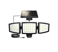 Lepro Lampe Solaire Extérieur avec Détecteur de Mouvement 72 LED 1200LM | 3 Têtes Réglables, Lumière Solaire Extérieure IP65 étanche, Applique Murale 270° Angle 360 Rotative pour Jardin