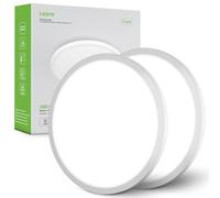 Lepro Plafonnier Salle de Bain 24W 5000K 2400 lm, Non Dimmable, IP44, 2Pcs