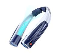 Lepwings Ventilateur de Cou Portable, Autonomie 6-23h, 6 Vitesses, Silencieux & Confortable, USB-C Rechargeable, Batterie 6000 mAh, Ventilateur Tour de Cou pour Bureau, Sport, Voyage - Bleu Foncé