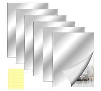 LERANXIN 6 Pièces Miroir Autocollant, 20 X 30 cm Miroir a Coller, Convient pour Les Armoires, Acrylique Miroirs Adhésif, Convient pour Les Salles de Bains, Les Chambres et Les Couloirs