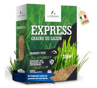 LERAVA® Gazon à Semer EXPRESS (300m²) | Graines de Gazon Regarnissage Rapide et Rustique | Semence Gazon Ray Grass Résistante | Pelouse Dense pour Jardin, Sport et Jeux