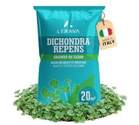 LERAVA® Gazon dichondra repens [Pas besoin de couper] - 20m² - Résistance à la sécheresse - Gazon a semer idéal pour les zones ombragées et ensoleillées - micro trefle - 200g