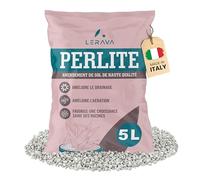 LERAVA Perlite pour Plante (5 L) - Naturelle et écologique - Améliore Le Drainage du terreau intérieur - Aération optimale avec Billes d'argile - pour Jardin Balcon et intérieur