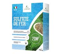 LERAVA Sulfate de Fer (20 m²) - Anti Mousse Gazon & Engrais Fer - Riche en Fer, Kalium, Magnésium - Sécurisé pour Animaux - Entretien Facile Toute l’Année - Idéal pour Pelouse & Jardin - 750g