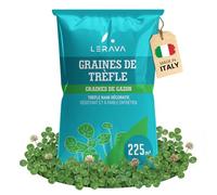 LERAVA® Trèfle blanc (225 m²) - Fixateur d’azote naturel - Couverture strisciante I Améliore la fertilité du sol - Pour pelouses et jardins