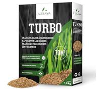 LERAVA® Turbo gazon à semer pousse rapide - (70m²) - pelouse à semer pour ombre et zones fraîches - 98% pureté - pelouse rustique vert vif - semence gazon résistante