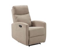 Fauteuil Relax Manuel Tissu Beige - LERIDA - ALTOBUY Beige G
