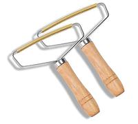 Lerkely 2 Pièces Manuel Anti Poil, Lint Remover, Rasoirs Anti-Bouloches, Portable Brosse Rasoir Vetements Peluche pour Tapis de Poils d'animaux, Jaune, Argent