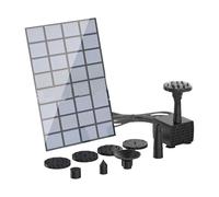 Lerpwige Pompes solaires pour fontaine de jardin 2,5 W, pompes à eau d'extérieur avec protections sûres et 6 buses pour bains d'oiseaux, étang avec protections contre la course à sec