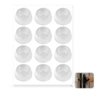 leruiyezs 12 Pièces Tampon Caoutchouc Transparent Pieds, Butées De Protection en Caoutchouc Patin Silicone Anti-Dérapant, Amortisseur Silicone Transparent pour Meubles, Portes, Armoires