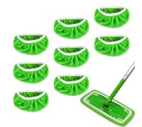 leruiyezs 8 Chiffons Réutilisables Microfibre pour Serpillière Sol, Lingettes Compatibles Swiffer Balai et Mop, Nettoyage Sec et Humide, 25,4x11,5 cm pour Bois, Carrelage, Vinyle
