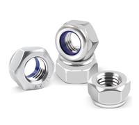 Leryati Ecrou M8 Inox, 20 pièces Écrou Nylstop Inox M8 A2 V2A DIN 985 | Écrous Autobloquant Ecrous Frein Hexagonal de Blocage en Nylon, Filetage Métrique Frein Écrous Frein Vis Rondelle Boulon