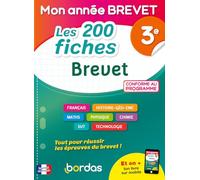 Les 200 Fiches Brevet 3e - Des fiches détachables pour réviser efficacement tout le programme - Mon année brevet 2026