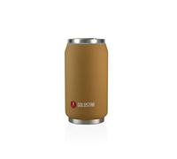 LES ARTISTES Paris A-1879, Canette isotherme, 280 ml, Gourde isotherme sans BPA, Réutilisable, Bec verseur rabattable avec paille, Acier Inoxydable, Design Wood