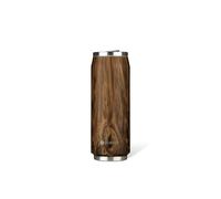 LES ARTISTES Paris A-1889, Canette isotherme, 500 ml, Gourde isotherme sans BPA, Réutilisable, Bec verseur rabattable avec paille, Acier Inoxydable, Design Wood