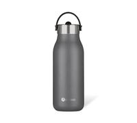 LES ARTISTES Paris A-2390 Bottle'Up 2.0, 1 litre, Gourde isotherme sans BPA, Réutilisable, Garde au chaud 12h et au froid 24h, Poignée, Acier Inoxydable, Design Grey