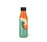 LES ARTISTES Paris A-4275 Bottle'Up, 500 ml, Gourde isotherme sans BPA, Réutilisable, Garde au chaud 12h et au froid 24h, Acier Inoxydable, Design Wave