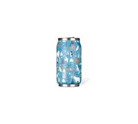 LES ARTISTES Paris A-4366, Canette isotherme, 280 ml, Gourde isotherme sans BPA, Réutilisable, Bec verseur rabattable avec paille, Acier Inoxydable, Design Polar