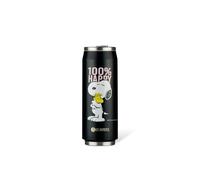 LES ARTISTES Paris A-4387, Canette isotherme, 500 ml, Gourde isotherme sans BPA, Réutilisable, Bec verseur rabattable avec paille, Acier Inoxydable, Design Happy