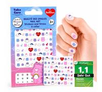 Les Bisounours Stickers Ongles Enfant - Autocollants Ongles Auto-Adhésifs, Nail Art Enfant pour Filles - 72 Stickers + 24 Strass 3D, Facile à Poser et Retirer, Idée Cadeau Anniversaire
