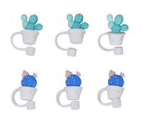 Les capuchons de paille en SILICONE couvrent un joli capuchon anti-poussière pour tasse de paille, boule de