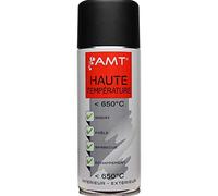 Les Colis Noirs LCN - Lot de 2 Bombe de Peinture Résistance Haute Température Noir - Spray Aérosol Décoration - BPM04