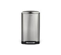 Les Collectors Poubelle à pédale N°712 / Inox/argent, 30 L/seau intérieur amovible/rectangulaire
