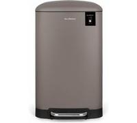 Les Collectors - Poubelle de cuisine à pédale N°719 - Inox 30 L, seau amovible, taupe