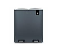 Les Collectors Poubelle de tri à pédale N°906 3 bacs amovibles tri sélectif 54L Gris bleuté