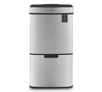 Les Collectors N°1012, poubelle à capteur Capacité 69 L, acier inoxydable brossé