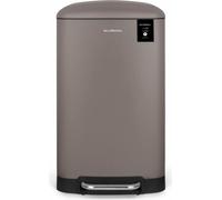 Les Collectors Poubelle de cuisine à pédale inox N°719, Capacité 30 L, Compacte, Pratique, Seau intérieur amovible, Design, Résistante, Fermeture silencieuse du couvercle, Taupe