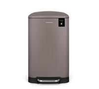 Les Collectors Poubelle de cuisine à pédale inox N°719, Capacité 30 L, Compacte, Pratique, Seau intérieur amovible, Design, Résistante, Fermeture silencieuse du couvercle, Taupe