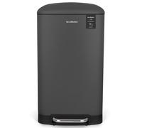 Les Collectors Poubelle à pédale N°831 Inox 40L, seau amovible, fermeture silencieuse, gris