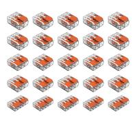 Les connecteurs de fils Wago de type 221 à 2 broches,3 broches et 5 broches conviennent à toutes les tailles de fils de 12 à 24 AWG