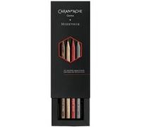 Caran d'Ache 0361.414 Les Crayons de la Maison Lot de 4 crayons à papier parfumés HB Argenté