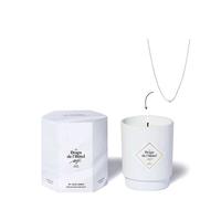 Les Draps de l'Hôtel Bougie Coton Blanc avec Bijou - Collier Argent - 250g