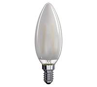 Les emos z74215 A + +, LED Ampoule Filament Candle A + + Blanc chaud 4 W E14 mat, verre, 4 Watts, E14, transparent, 4 x 11 cm