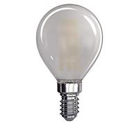 Les emos z74234 A + + Blanc chaud Ampoule Filament Mini Globe LED Mat, verre, 4 W, E14, transparent, 5,2 x 8,7 cm
