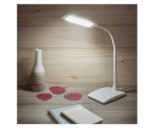Les emos z7599 W, lampe de table LED Eddy Blanc, métal, White, 15,5 x 9,5 x 26 cm
