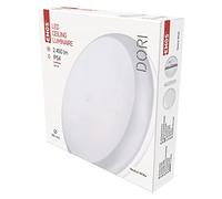Les emos zm4312, lampe LED nachgesetzte Dori, ronde 24 W Blanc Neutre IP54, plastique, White, 28 x 4,8 cm