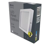 Les emos * zm6232 Panneau LED ceili S 12 W NW IP20, aluminium, argent, 17,8 x 17,8 x 4 cm