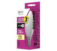 Les emos zq3210 Ampoule LED a +, Classic Candle, blanc chaud, verre, 4 W, E14, transparent, 4 x 11 cm