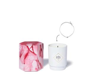 Les Jardins de Kyoto Bougie Fleur de Cerisier avec Bijou - Bracelet Argent - 250g